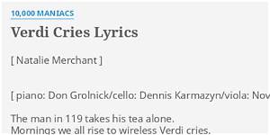 10,000 Maniacs’s Verdi Cries Lyrics