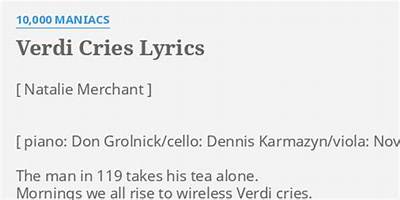 10,000 Maniacs’s Verdi Cries Lyrics