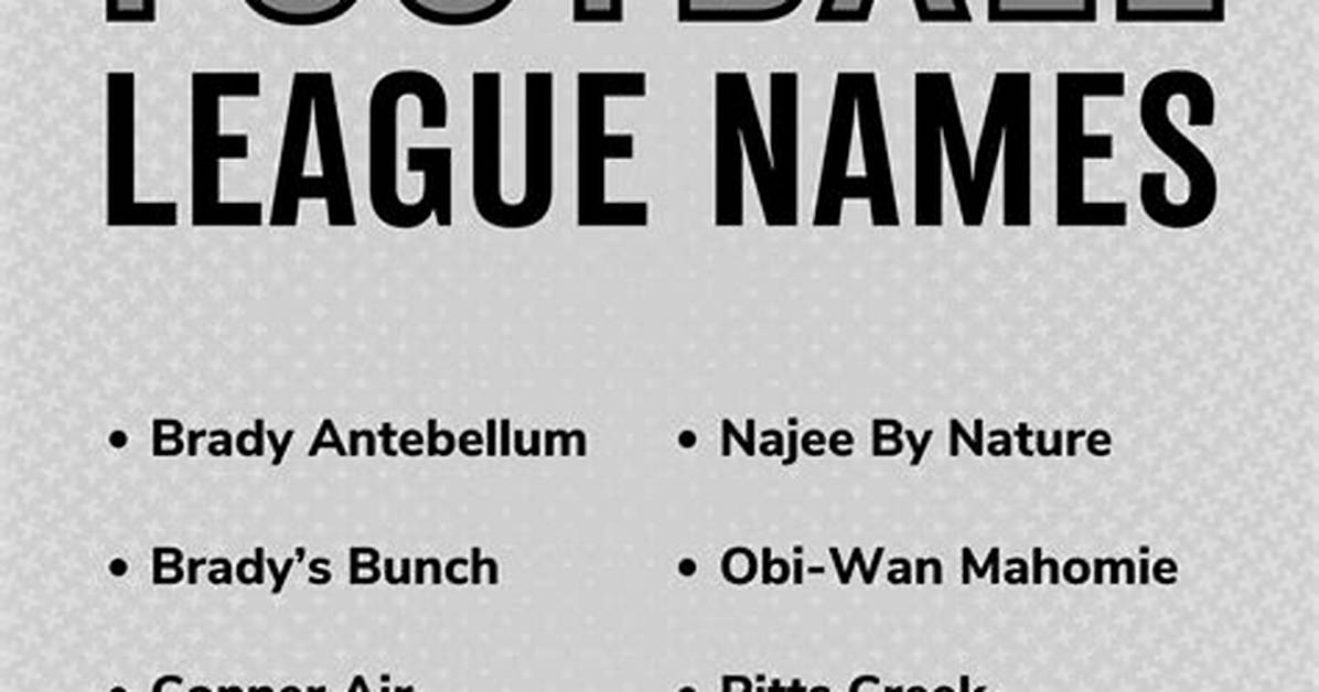 100+ Fantasy Football League Names for Waiver Wizards