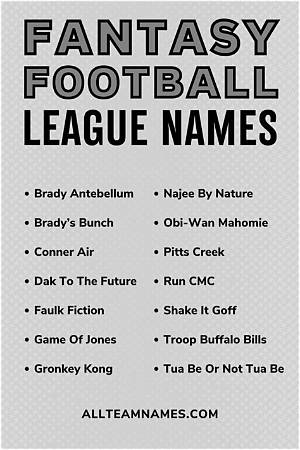 100+ Fantasy Football League Names for Waiver Wizards