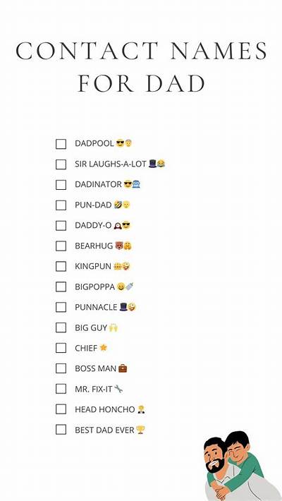 100 Funny Nicknames for Dad in Contacts on Your Phone