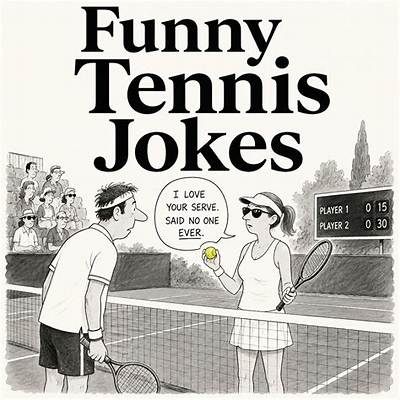 50+ Hilariously Funny Tennis Jokes, Puns & One-Liners