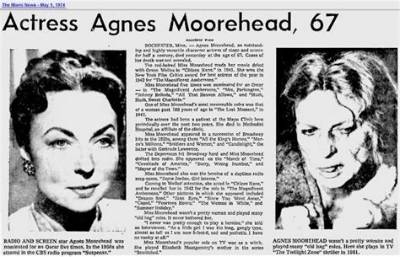 Agnes Moorehead Cause of Death, How Did Agnes Moorehead Die?