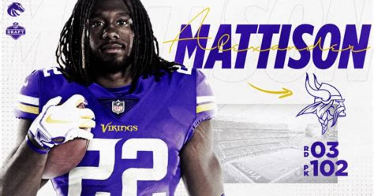 Alexander Mattison Salary, Net Worth, Trade, Draft, Contract, College, Age, 40 Time