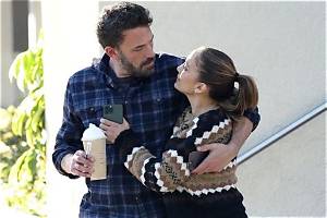 Ben Affleck and Jennifer Lopez Embrace During Sunny Starbucks Run