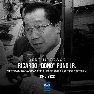 Broadcaster Dong Puno Aka Ricardo Puno Jr Had Lingering Illness, Died Age 76