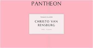 Christo Van Rensburg’s Biography, Fact, Career, Awards, Net Worth and Life Story