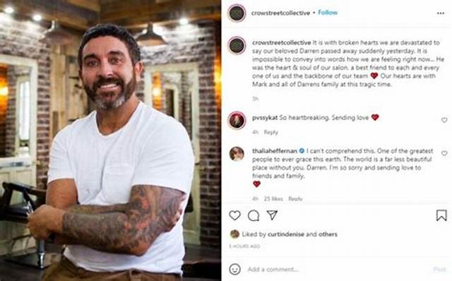Darren Lacken Rip: Crow Street Hairstylist Is Dead, Obituary- Meet Partner Mark Talbot
