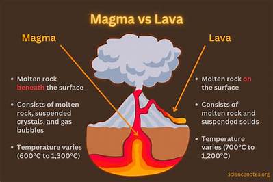 Difference Between Magma and Lava