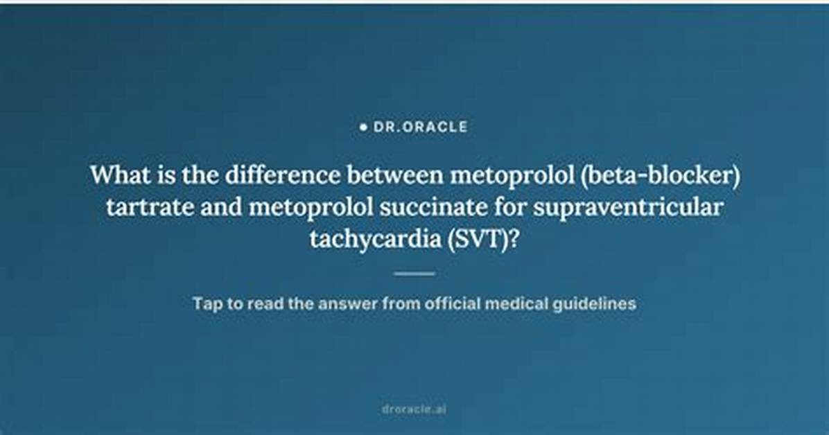 Difference Between Metoprolol Succinate and Tartrate