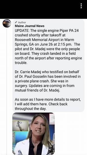 Dr Carrie Madej Plane Accident Video Viral on Twitter: Here Is What Happened