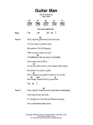 Elvis Presley’s Guitar Man Lyrics