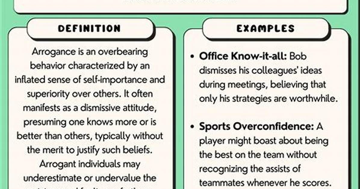 Examples of Arrogant Behavior