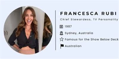 Francesca Rubi Bio, Wiki, Age, Height, Family, Husband, Kids, Below Deck, Chief Stew and Net Worth.