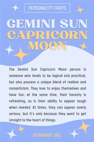 Gemini Sun Capricorn Moon