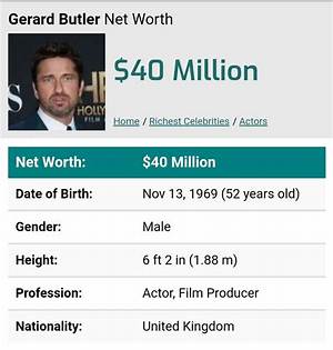 Gerard Butler Net Worth