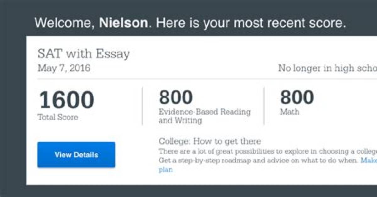 Has Anyone Gotten a Perfect Sat Score