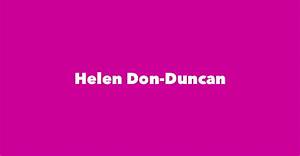 Helen Don-Duncan Cause of Death