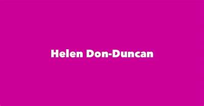 Helen Don Duncan Obituary
