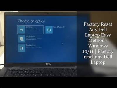How Do I Factory Reset My Dell Latitude Tablet