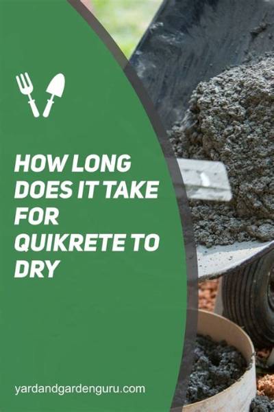How Long for Quikrete to Dry