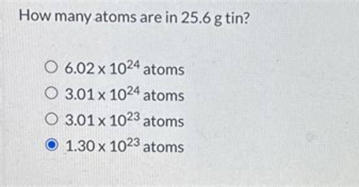 How Many Atoms Are in 6G of Carbon
