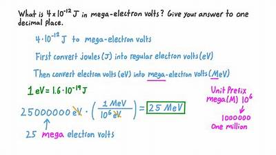 How Many Mega Electron Volts Are in a Joule