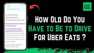 How Old to Drive for Uber Eats