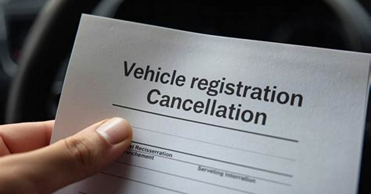 How to Cancel Vehicle Registration