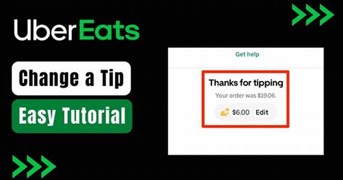 How to Change Tip on Uber Eats