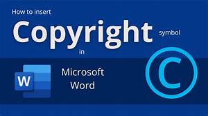 How to Copyright a Word