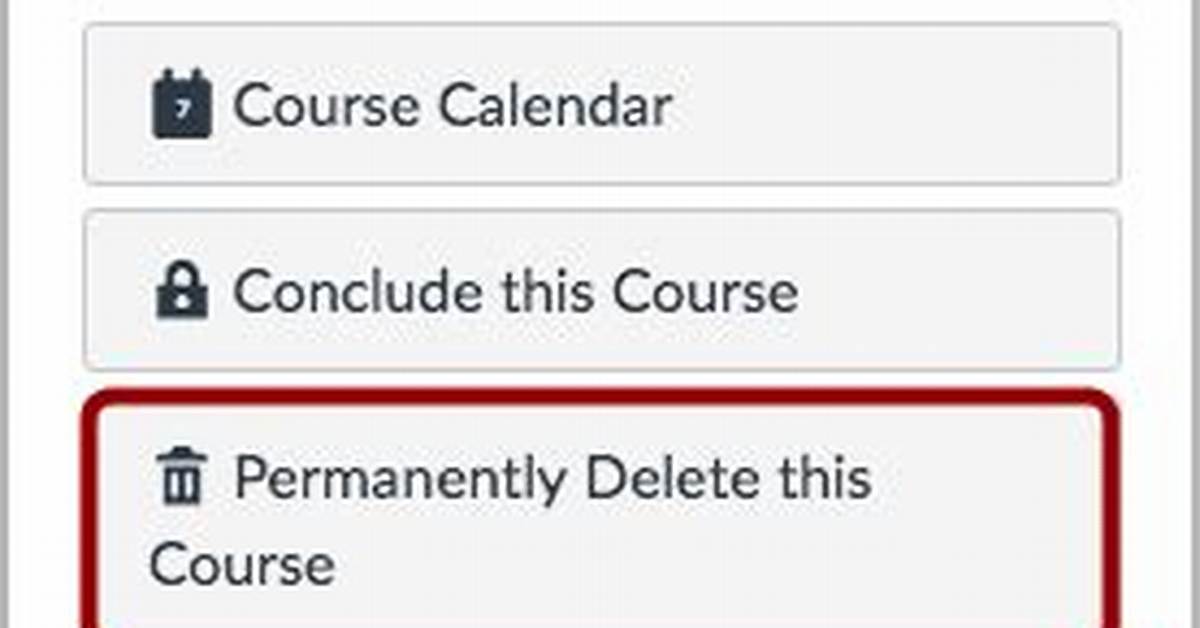 How to Delete a Course on Canvas