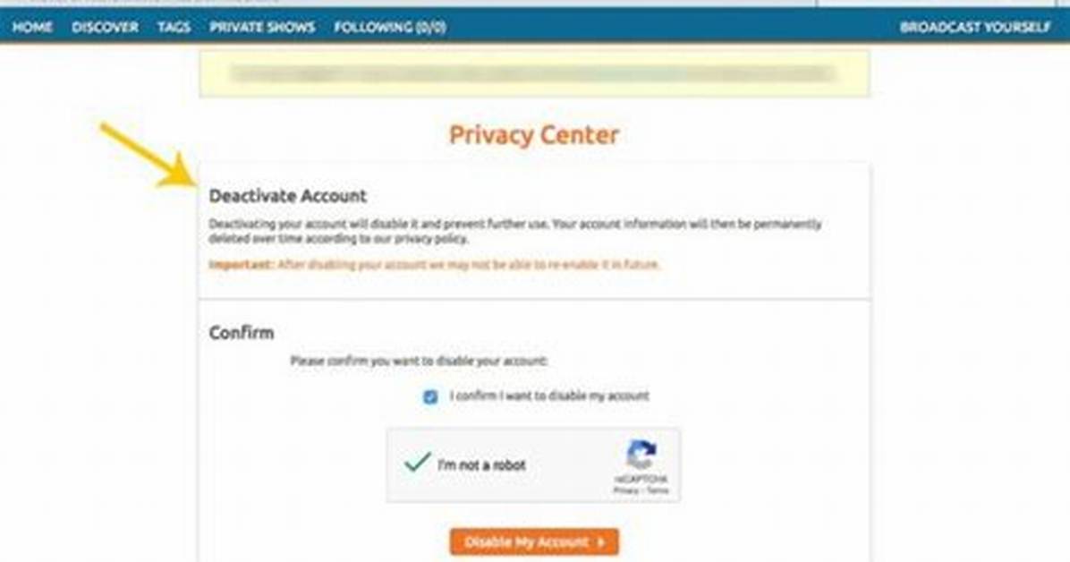 How to Delete Chaturbate Account
