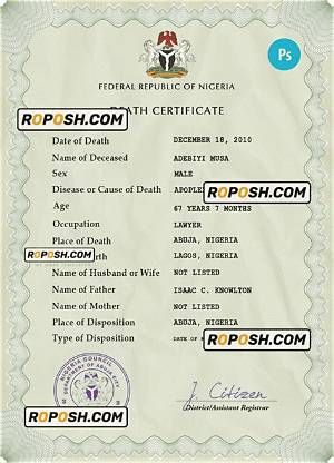 How to Get Death Certificate in Nigeria