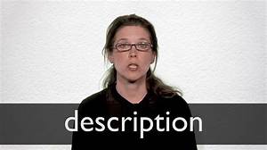 How to Pronounce Description