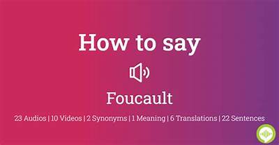 How to Pronounce Foucault