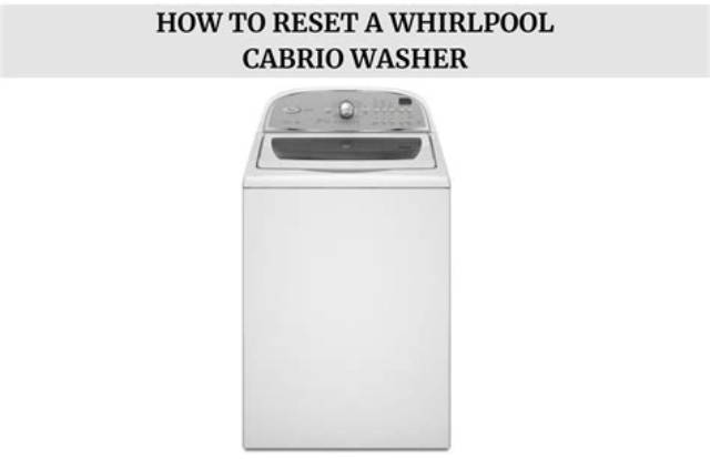 How to Reset Cabrio Washer