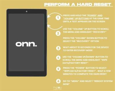 How to Reset Onn Tablet