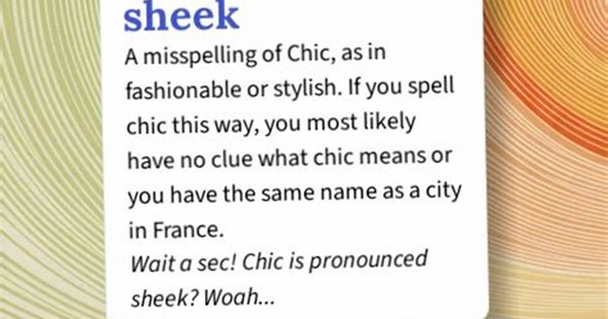 How to Spell Sheek