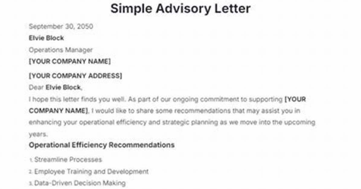 How to Write Advisory Note