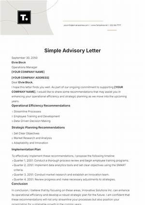 How to Write Advisory Note