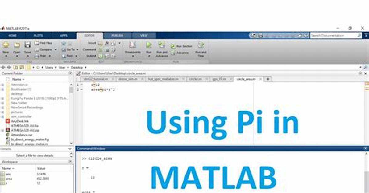How to Write Pi in Matlab