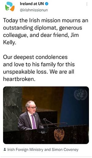 Ireland at Un: Jim Kelly Cause of Death, Wife, Children, Obituary