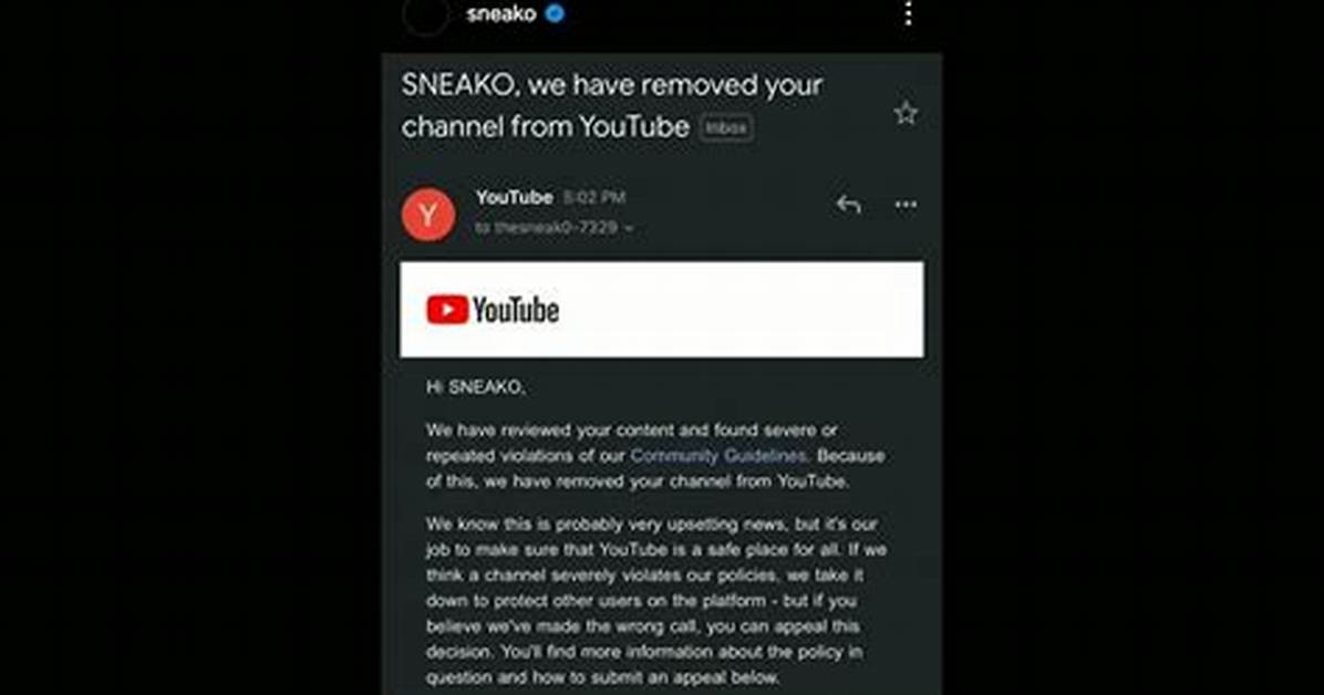 Is Sneako Banned on Youtube?
