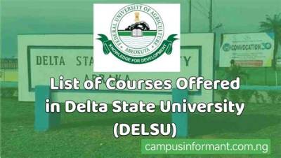 List of Courses Offered by Delsu (Delta State University Abraka)