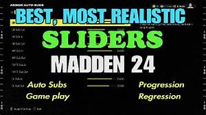 Madden 24 Auto Subs and Progression Regression Sliders
