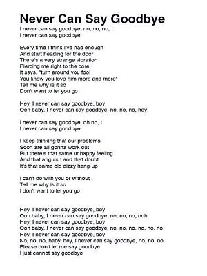 Monica’s Never Can Say Goodbye Lyrics