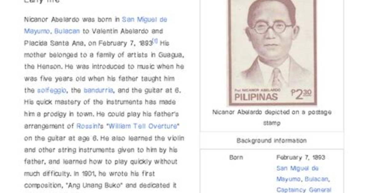 Nicanor Abelardo’s Biography, Net Worth, Fact, Career, Awards and Life Story