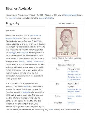 Nicanor Abelardo’s Biography, Net Worth, Fact, Career, Awards and Life Story