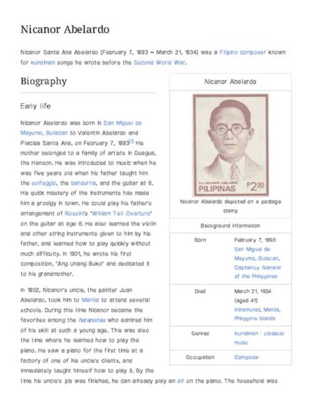 Nicanor Abelardo’s Biography, Net Worth, Fact, Career, Awards and Life Story